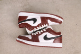 Air Jordan 1 Retro Low Wine Red Black Hook Basketball Shoes Men Sneaker