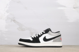 Air Jordan 1 Low Retro Black Grey Basketball Shoes Unisex Sneaker