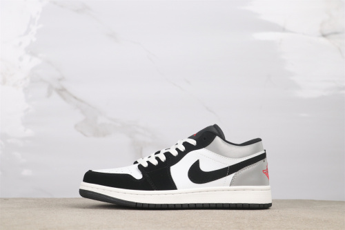 Air Jordan 1 Low Retro Black Grey Basketball Shoes Unisex Sneaker