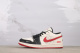 Supreme x Air Jordan 1 Low Retro Beige Black Red Basketball Shoes Couple Sneaker
