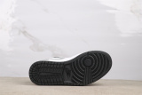 Air Jordan 1 Low Retro Black Silver Basketball Shoes Unisex Sneaker