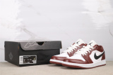 Air Jordan 1 Retro Low Wine Red Black Hook Basketball Shoes Men Sneaker