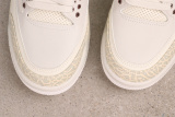Air Jordan 3 x Travis Scott Retro White Beige Inverted Hook Basketball Shoes Unisex Sneaker