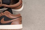 Air Jordan 1 Low Retro Black Brown Basketball Shoes Unisex Sneaker