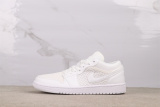Air Jordan 1Low Retro White Mesh Basketball Shoes Unisex Sneaker