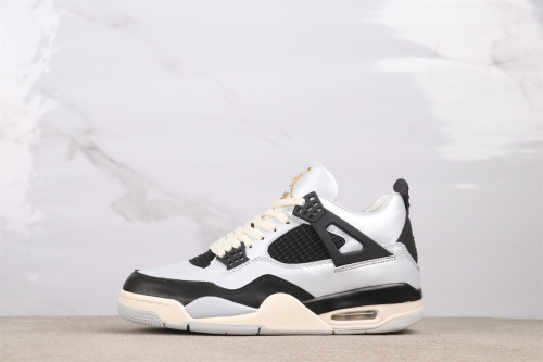 Air Jordan 4 GS  Pure Platinum  Retro Basketball Shoes Unisex Sneaker