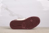 The North Face x Air Jordan 1 Low Retro Wine Red Basketball Shoes Unisex Sneaker