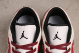 Air Jordan 1 Retro Low White Red Basketball Shoes Unisex Sneaker