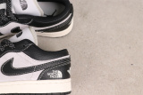 The North Face x Air Jordan 1 Low Retro Black White Basketball Shoes Unisex Sneaker
