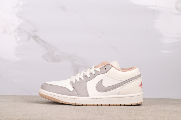 Air Jordan 1 Low SE Retro Beige Grey Basketball Shoes Unisex Sneaker