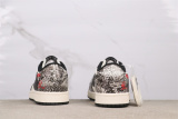 Air Jordan 1 Low Retro Serpentine Pattern Basketball Shoes Unisex Sneaker