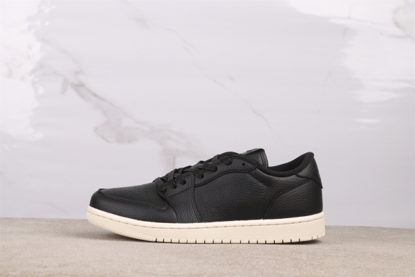 Air Jordan 1 Low OG No Swoosh Pack Retro Black Basketball Shoes Unisex Sneaker