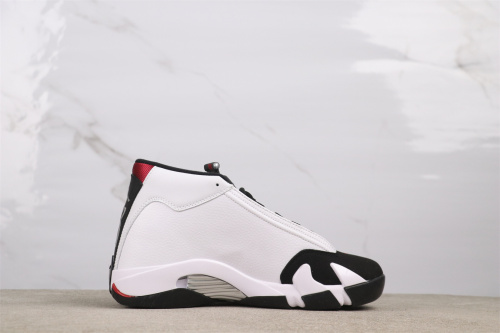 Air Jordan 14  BLACK TOE  Retro Black White Basketball Shoes Men Sneaker