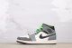 Air Jordan 1 Retro Mid White Grey Green Basketball Shoes Unisex Sneaker