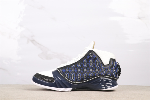 Air Jordan 23 Retro High White Deep Blue Basketball Shoes Men Sneaker