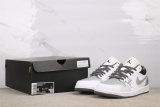 Air Jordan 1 Low Retro Silver Scale Basketball Shoes Men Sneaker