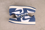 Air Jordan 1 Low SE Retro White and Blue Basketball Shoes Unisex Sneaker
