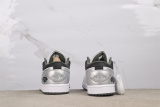Air Jordan 1 Low Retro Silver Scale Basketball Shoes Men Sneaker