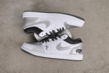 Air Jordan 1 Low Retro Silver Scale Basketball Shoes Men Sneaker