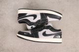 The North Face x Air Jordan 1 Low Retro Black White Basketball Shoes Unisex Sneaker