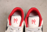 Supreme x Air Jordan 1 Low Retro White Gray Basketball Shoes Unisex Sneaker