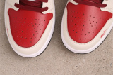 Air Jordan 1 Retro Low White Red Basketball Shoes Unisex Sneaker