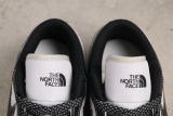 The North Face x Air Jordan 1 Low Retro Black White Basketball Shoes Unisex Sneaker
