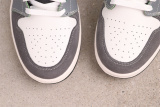Air Jordan 1 Retro Mid White Grey Green Basketball Shoes Unisex Sneaker