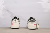 Supreme x Air Jordan 1 Low OG SP Retro Low Beige Black Basketball Shoes Unisex Sneaker