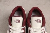 The North Face x Air Jordan 1 Low Retro Wine Red Basketball Shoes Unisex Sneaker