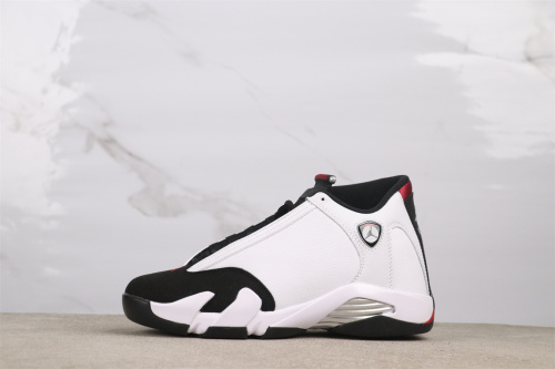 Air Jordan 14  BLACK TOE  Retro Black White Basketball Shoes Men Sneaker