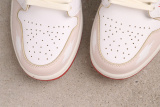 Air Jordan 1 Retro Mid White Pink Basketball Shoes Unisex Sneaker