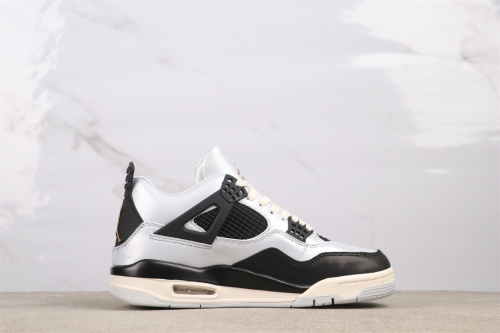 Air Jordan 4 GS  Pure Platinum  Retro Basketball Shoes Unisex Sneaker