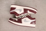 The North Face x Air Jordan 1 Low Retro Wine Red Basketball Shoes Unisex Sneaker
