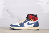 Union x Air Jordan 1 Retro High OG NRG Retro High White Blue Basketball Shoes Unisex Sneaker