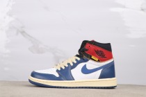 Union x Air Jordan 1 Retro High OG NRG Retro High White Blue Basketball Shoes Unisex Sneaker