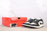 The North Face x Air Jordan 1 Low Retro Black White Basketball Shoes Unisex Sneaker