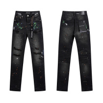Purple Brand Fashion Inkjet Distressed Slimming Small Leg Elastic Jeans Purple Brand Fashion Inkjet Distressed Slimming Small Leg Elastic Jeans