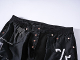 Purple Brand Fashion Inkjet Distressed Slimming Small Leg Elastic Jeans