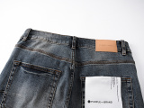 Purple Brand New Personalized Embroidered Slimming Small Leg Elastic Jeans