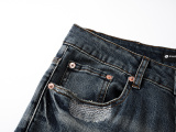 Purple Brand New Personalized Embroidered Slimming Small Leg Elastic Jeans