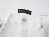 Purple Brand Fashion Inkjet Distressed Micro Horn Elastic Jeans