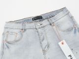 Purple Brand New Fashion Splash Ink Slimming Small Leg Elastic Jeans