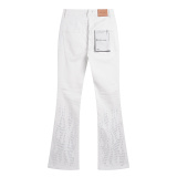 Purple Brand New Fashion Micro Horn Elastic Jeans
