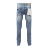 Purple Brand New Fashion Personalized Patch Slimming Small Leg Elastic Jeans