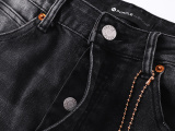 Purple Brand New Fashion Distressed Splashed Casual Straight leg Jeans
