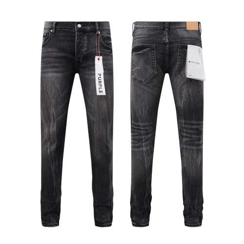Purple Brand New Classic Slimming Small Leg Elastic Jeans