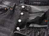 Purple Brand New Retro Slimming Small Foot Elastic Denim Pants