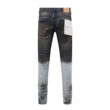Purple Brand New Personalized Distressed Slimming Small Leg Stretch Jeans
