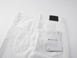 Purple Brand New Fashionable Embossed Slim Fit Small Foot Elastic Denim Pants